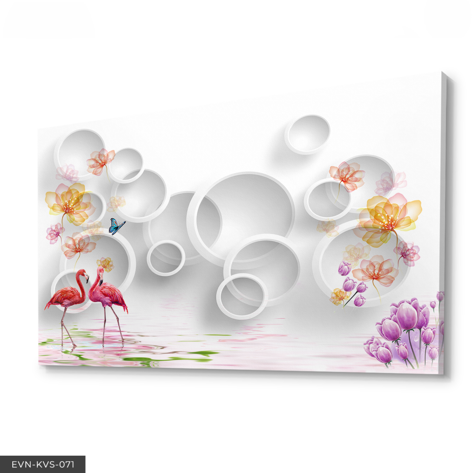 Flamingo Tek Parça Kanvas Canvas Tablo Tablo