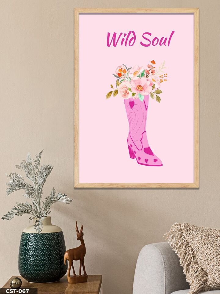 Wild Soul Vahşi Ruh Tek Parça Ahşap Çerçeveli Tablo Naturel - 20 x 30 CM