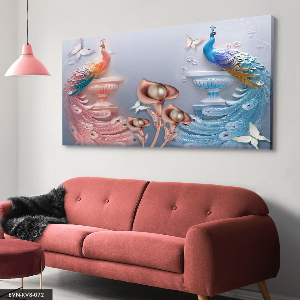 Tavus Kuşu Tek Parça Kanvas Canvas Tablo Tablo