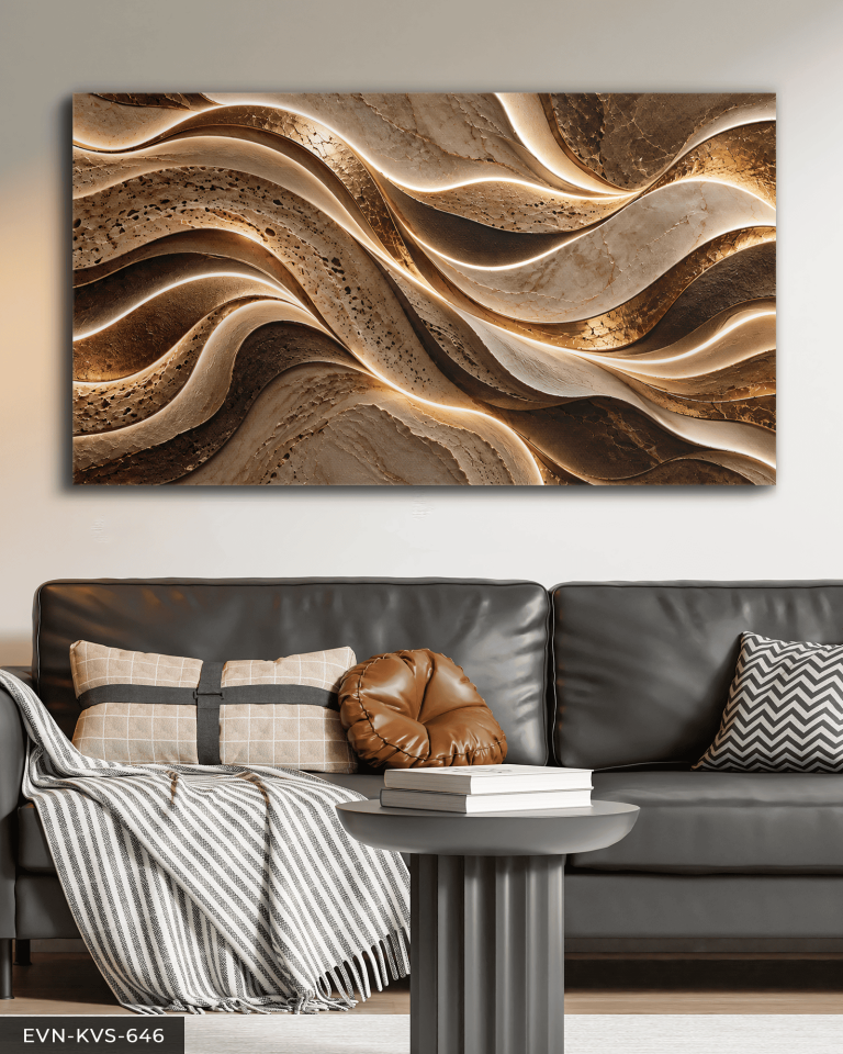 Kahve Modern Sanat Tek Parça Kanvas - Canvas Tablo