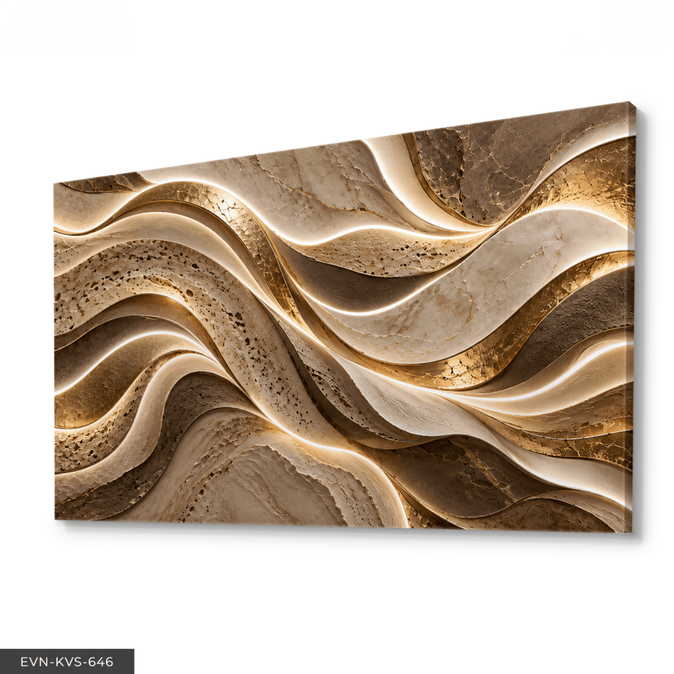 Kahve Modern Sanat Tek Parça Kanvas - Canvas Tablo