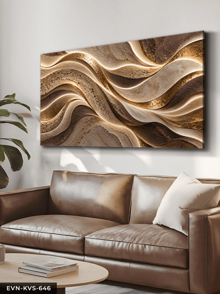 Kahve Modern Sanat Tek Parça Kanvas - Canvas Tablo