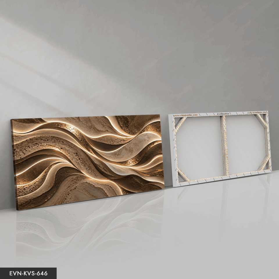 Kahve Modern Sanat Tek Parça Kanvas - Canvas Tablo