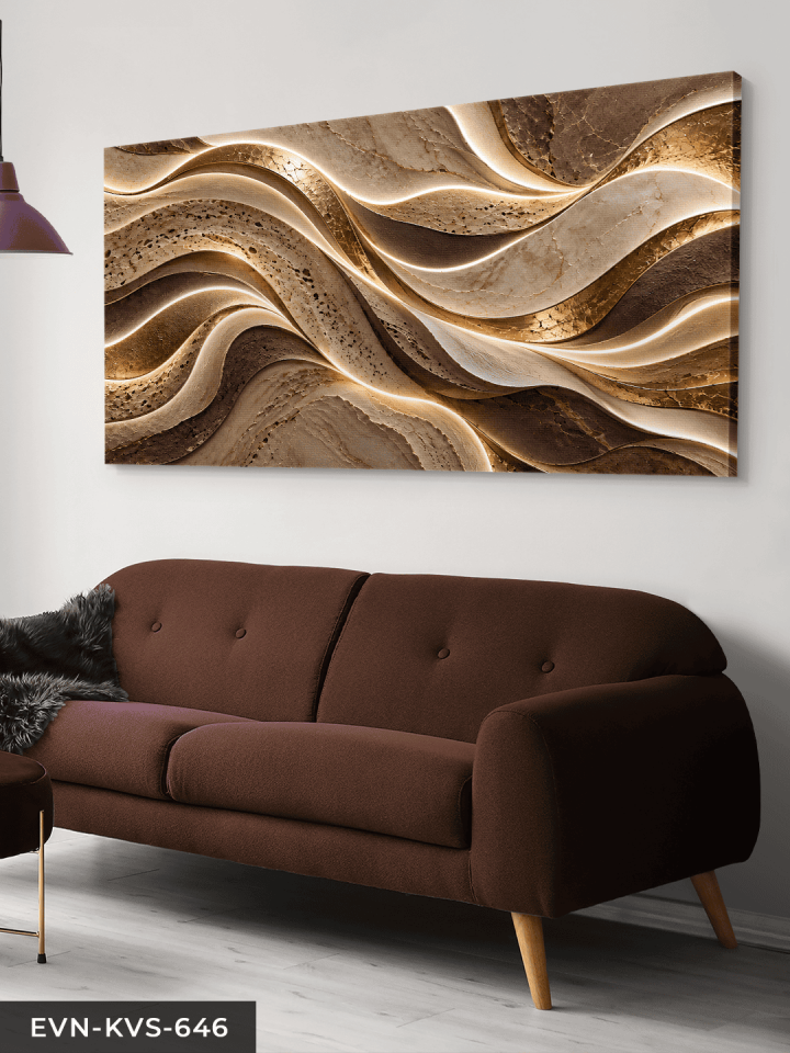 Kahve Modern Sanat Tek Parça Kanvas - Canvas Tablo