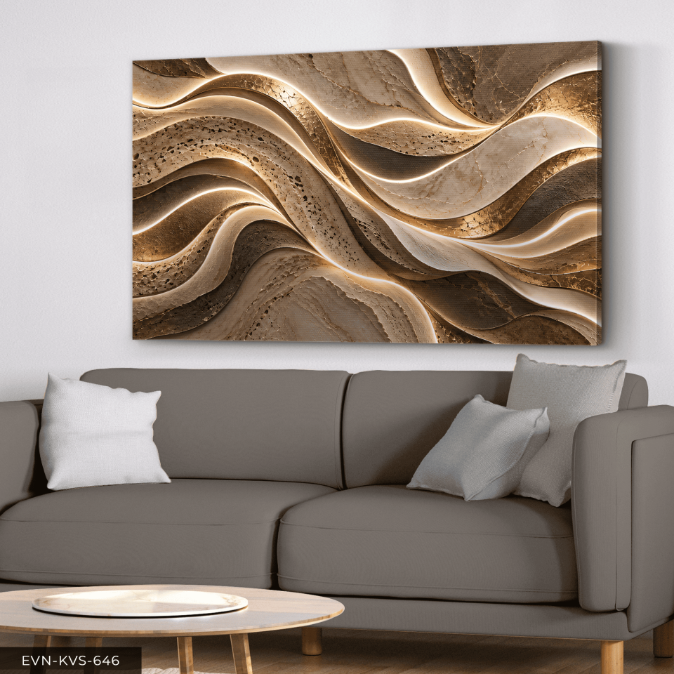 Kahve Modern Sanat Tek Parça Kanvas - Canvas Tablo