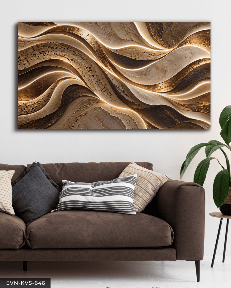 Kahve Modern Sanat Tek Parça Kanvas - Canvas Tablo
