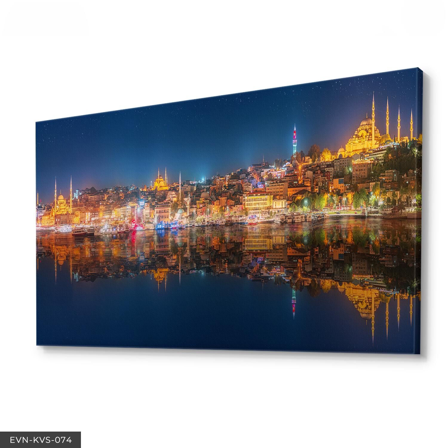 Şehir Manzarası Tek Parça Kanvas Canvas Tablo Tablo 140 x 90 CM - Çok Renkli