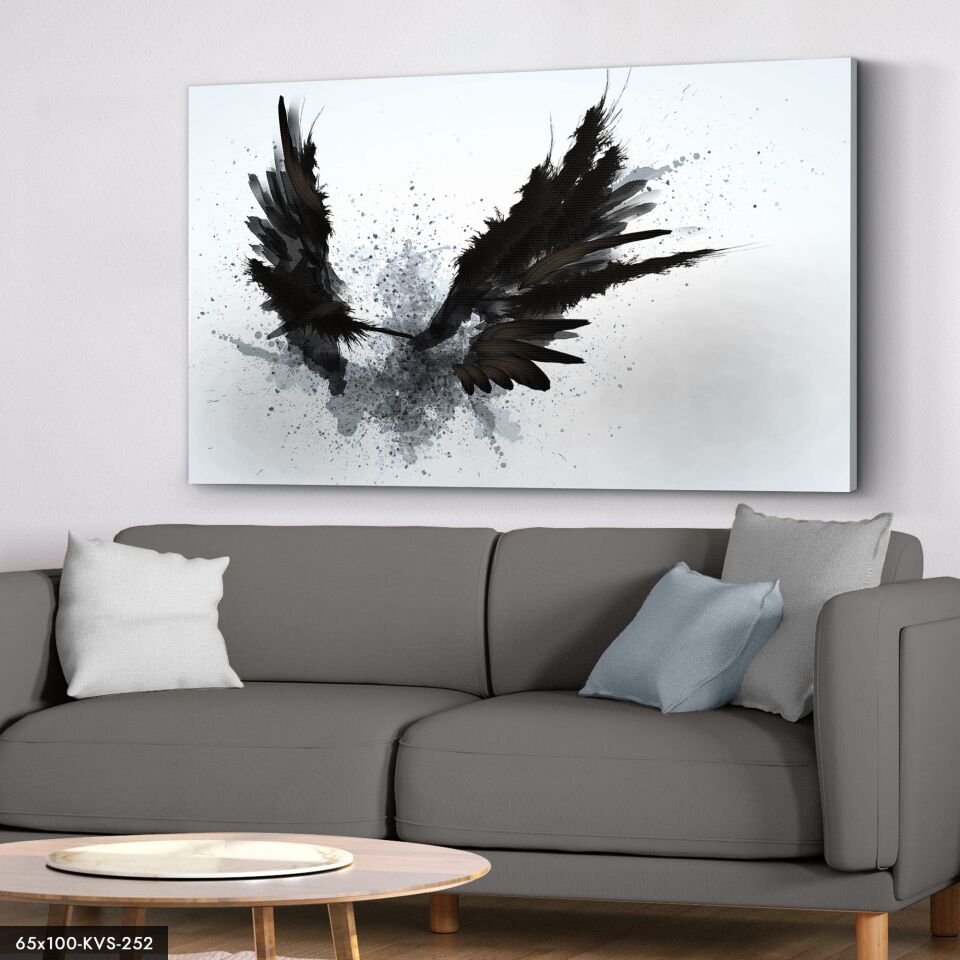 Kanatlı Kanvas - Canvas Tablo 40 x 30 CM - Çok Renkli