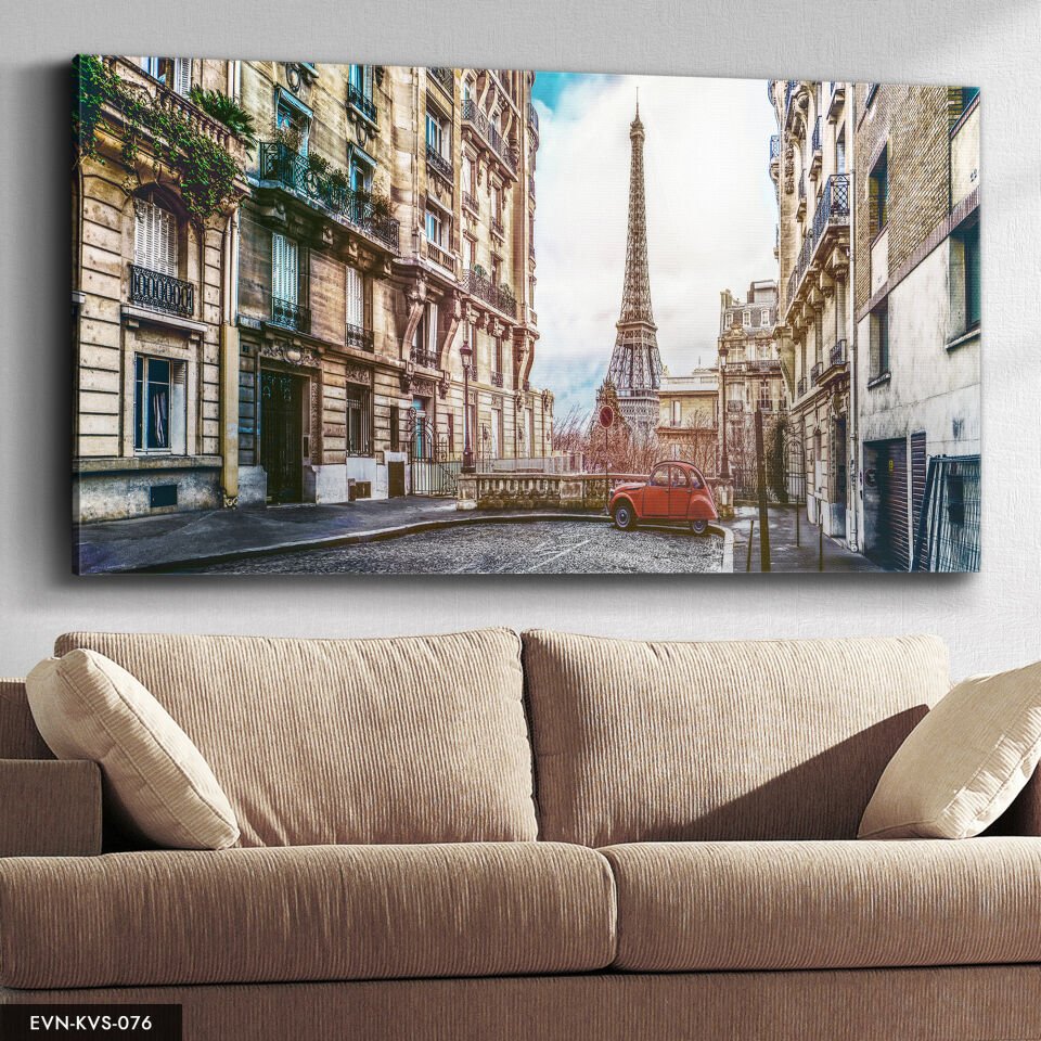 Eyfel Kulesi Tek Parça Kanvas Canvas Tablo Tablo