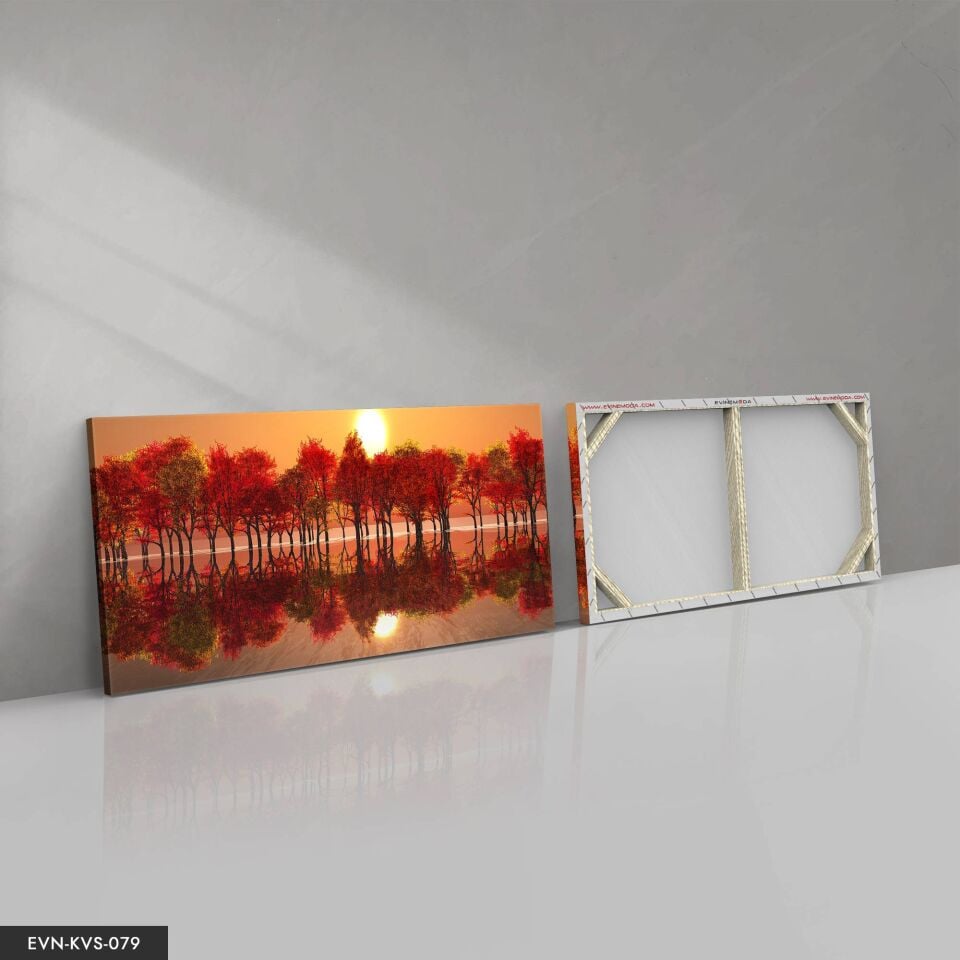 Doğa Manzarası Tek Parça Kanvas Canvas Tablo Tablo 40 x 30 CM - Çok Renkli