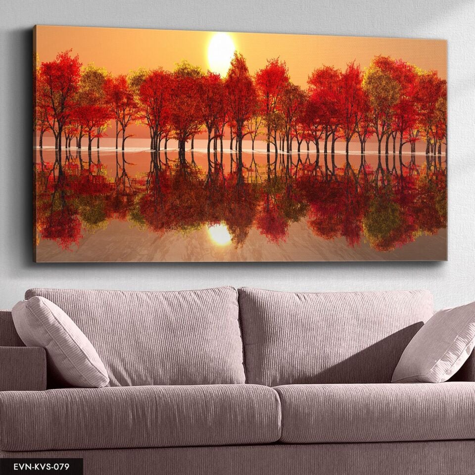 Doğa Manzarası Tek Parça Kanvas Canvas Tablo Tablo 40 x 30 CM - Çok Renkli