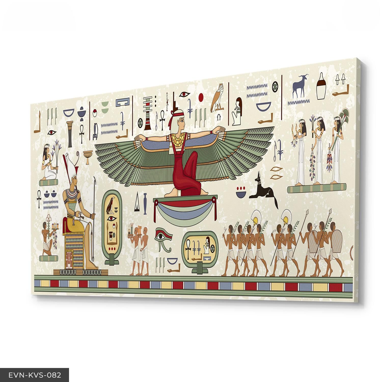 Kleopatra Tek Parça Kanvas Canvas Tablo Tablo 40 x 30 CM - Çok Renkli