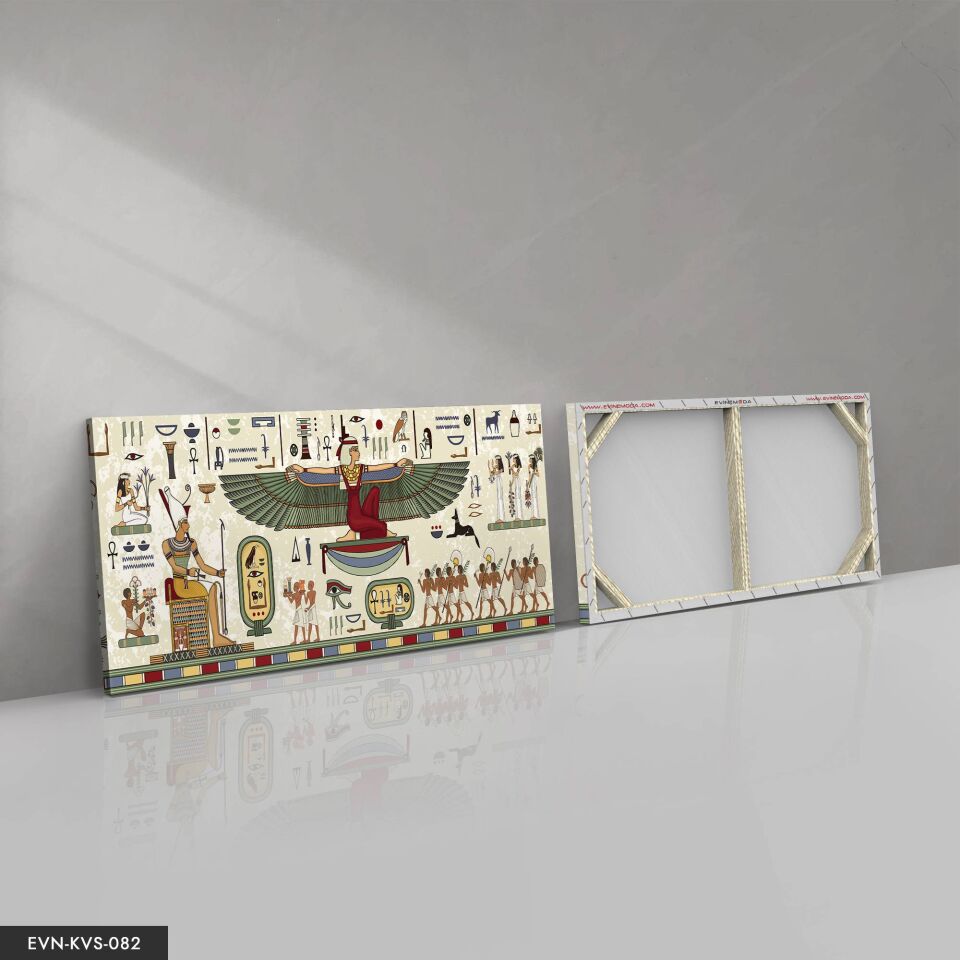 Kleopatra Tek Parça Kanvas Canvas Tablo Tablo 40 x 30 CM - Çok Renkli