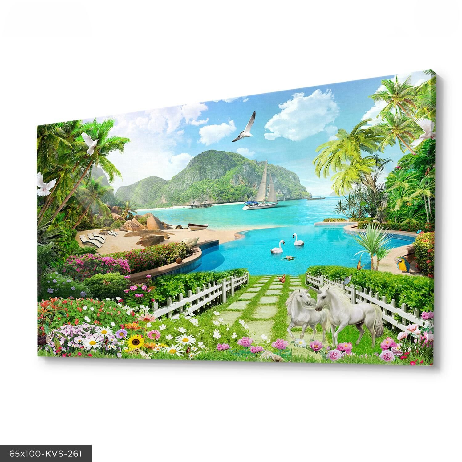 Doğa Harikaları Kanvas - Canvas Tablo 40 x 30 CM - Çok Renkli