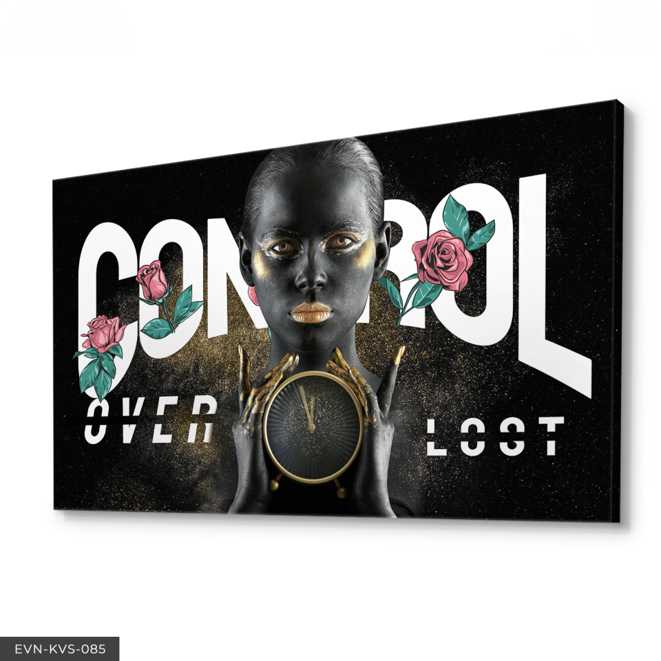 Siyahi Kadın Tek Parça Kanvas Canvas Tablo Tablo