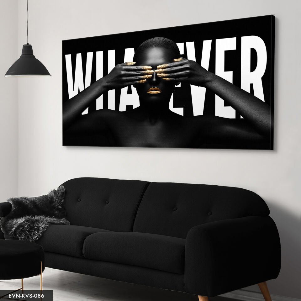 Siyahi Kadın Tek Parça Kanvas Canvas Tablo Tablo