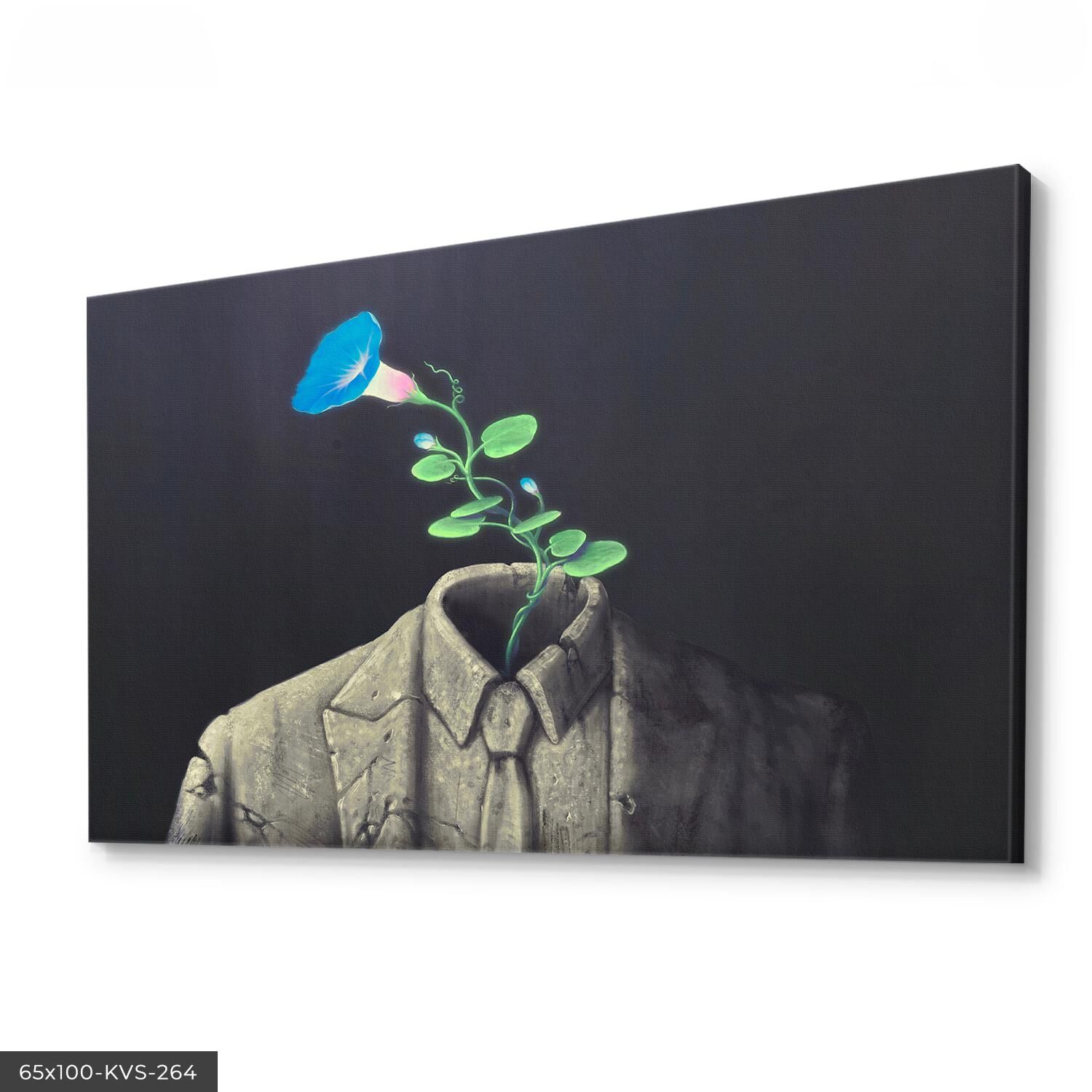 Çiçek Açmış Insan Kanvas - Canvas Tablo 40 x 30 CM - Çok Renkli