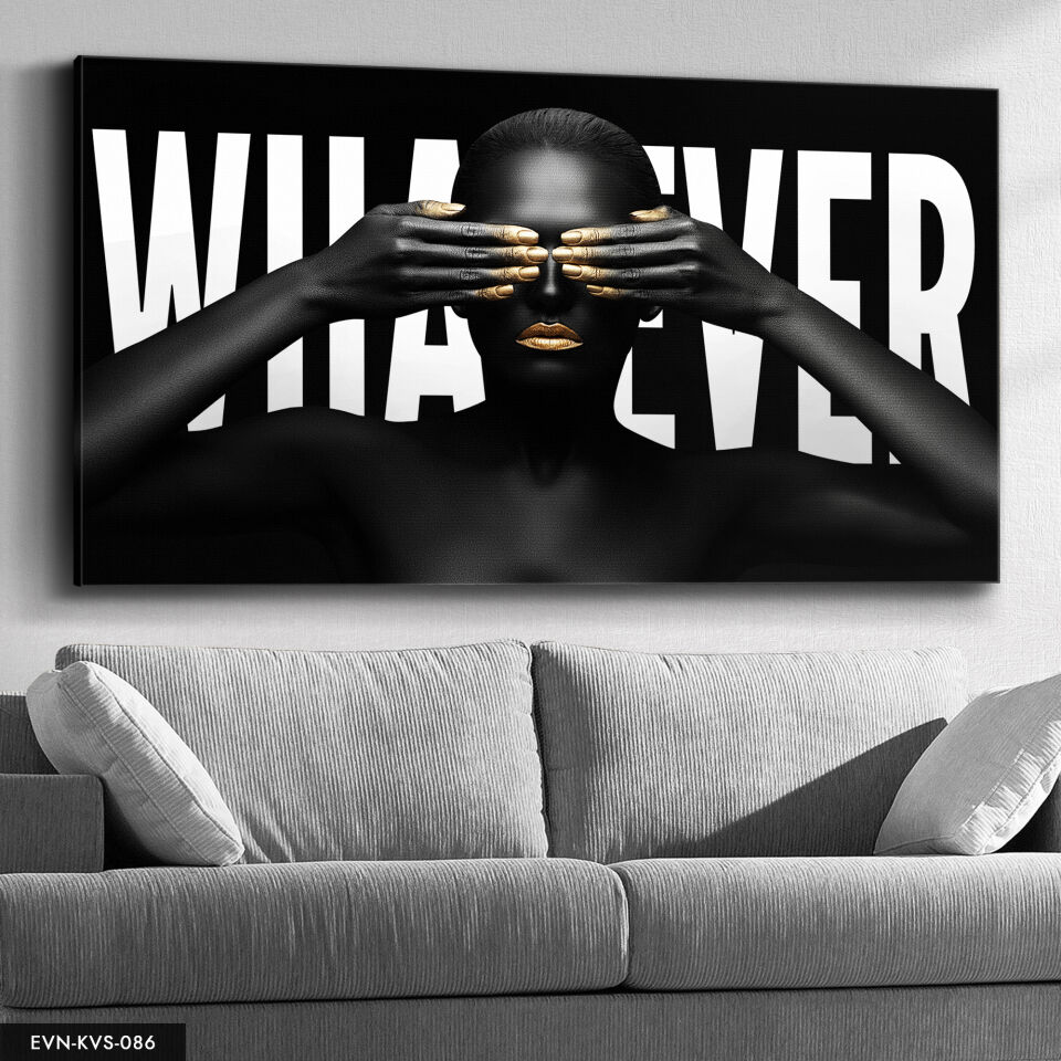 Siyahi Kadın Tek Parça Kanvas Canvas Tablo Tablo