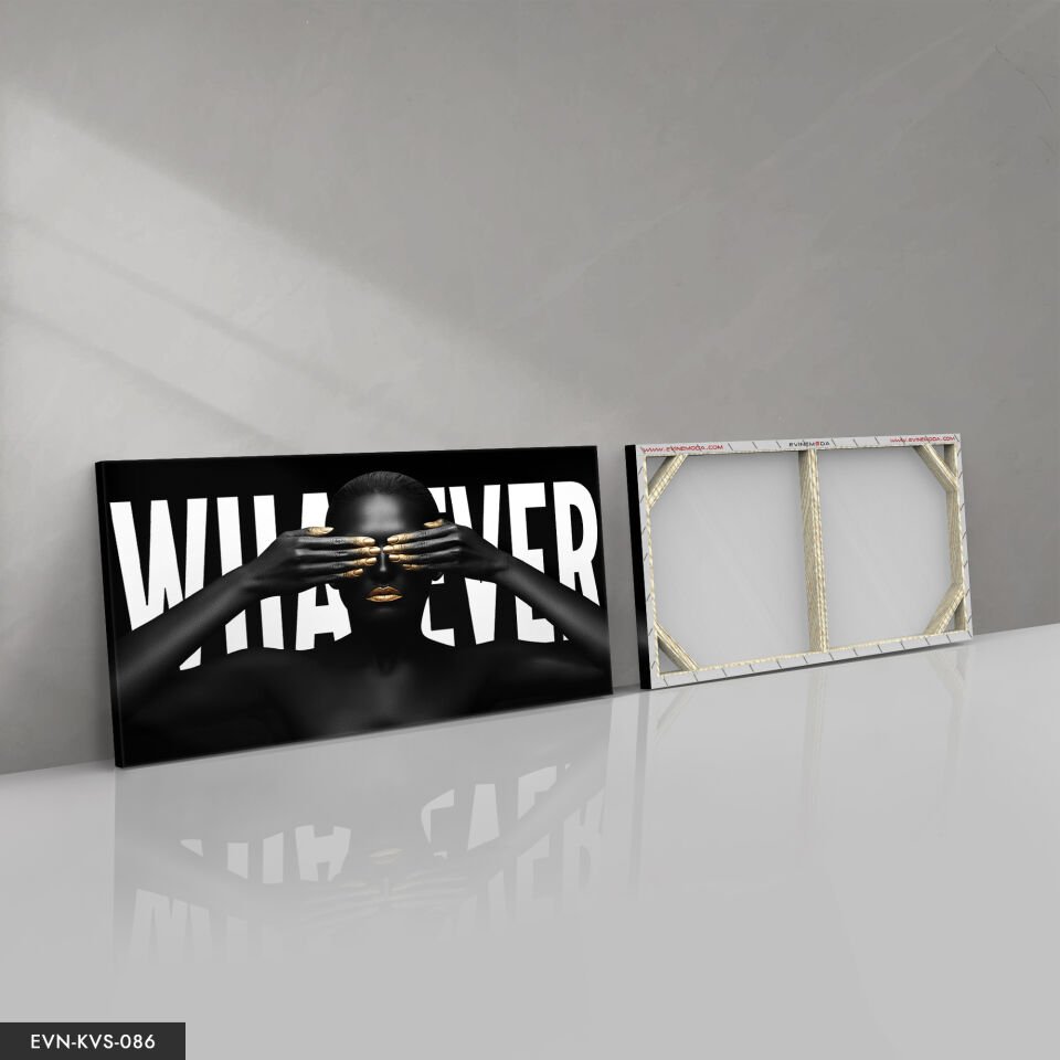 Siyahi Kadın Tek Parça Kanvas Canvas Tablo Tablo