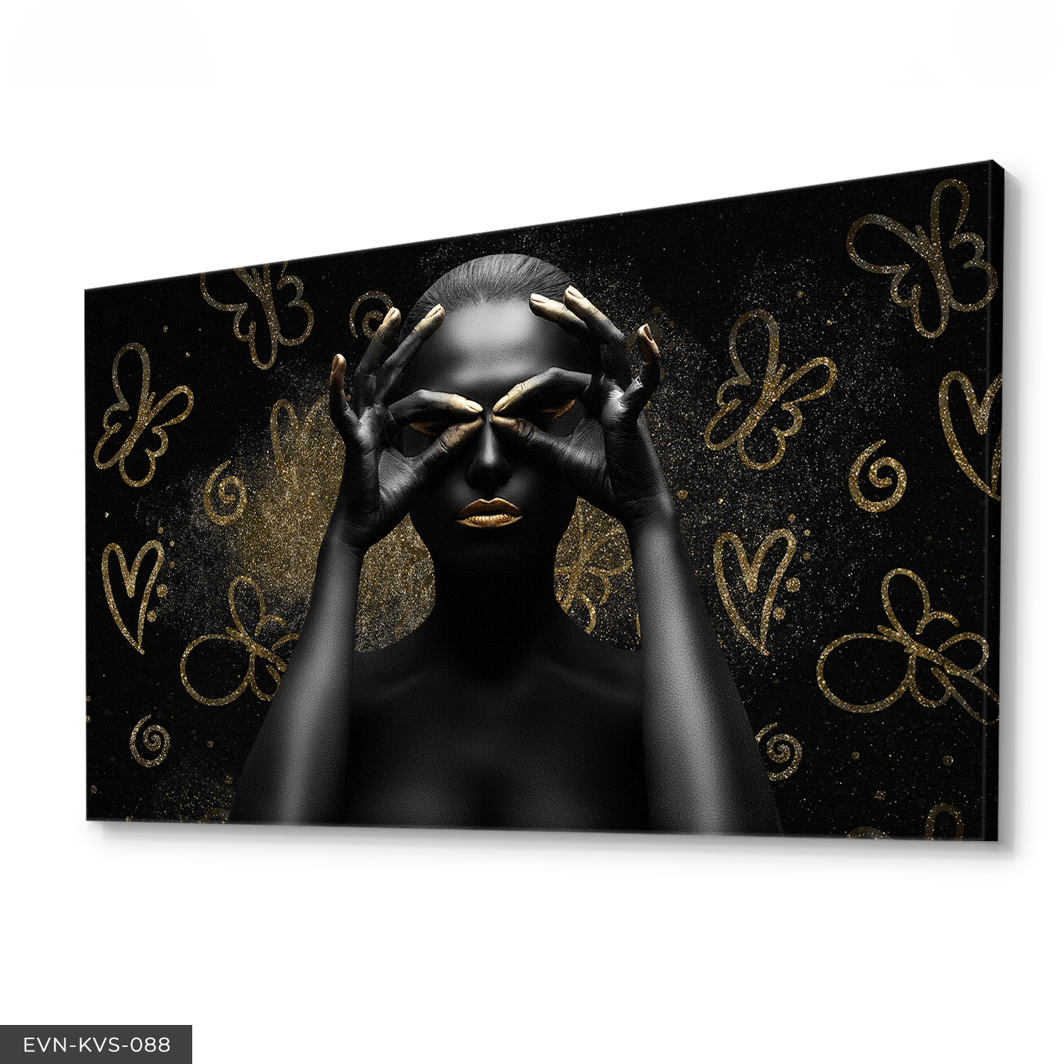 Siyahi Kadın Tek Parça Kanvas Canvas Tablo Tablo