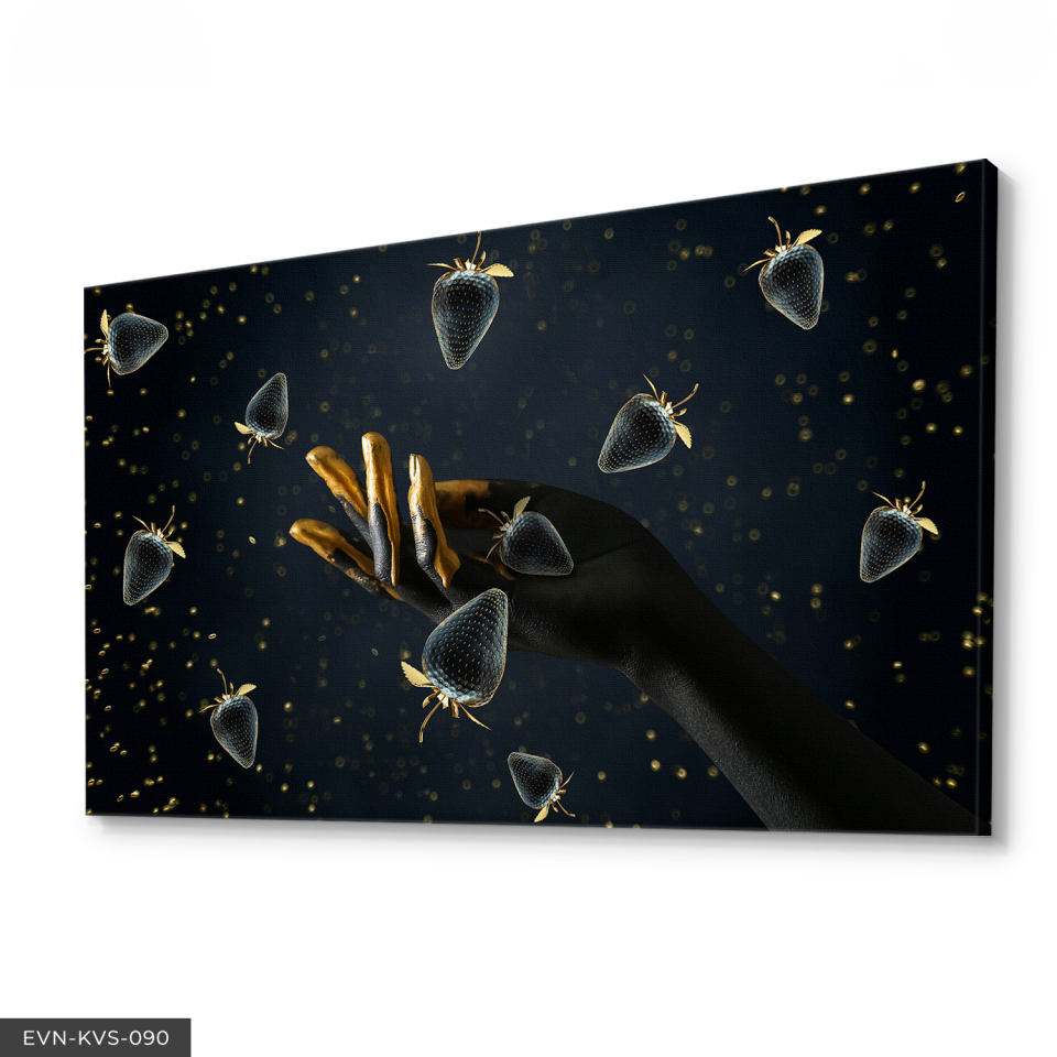 Eli Boyalı Kadın Tek Parça Kanvas Canvas Tablo Tablo