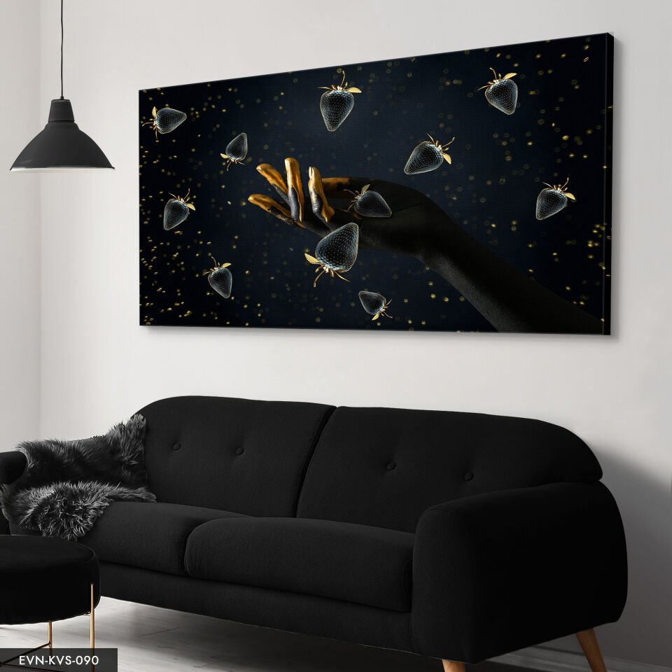 Eli Boyalı Kadın Tek Parça Kanvas Canvas Tablo Tablo