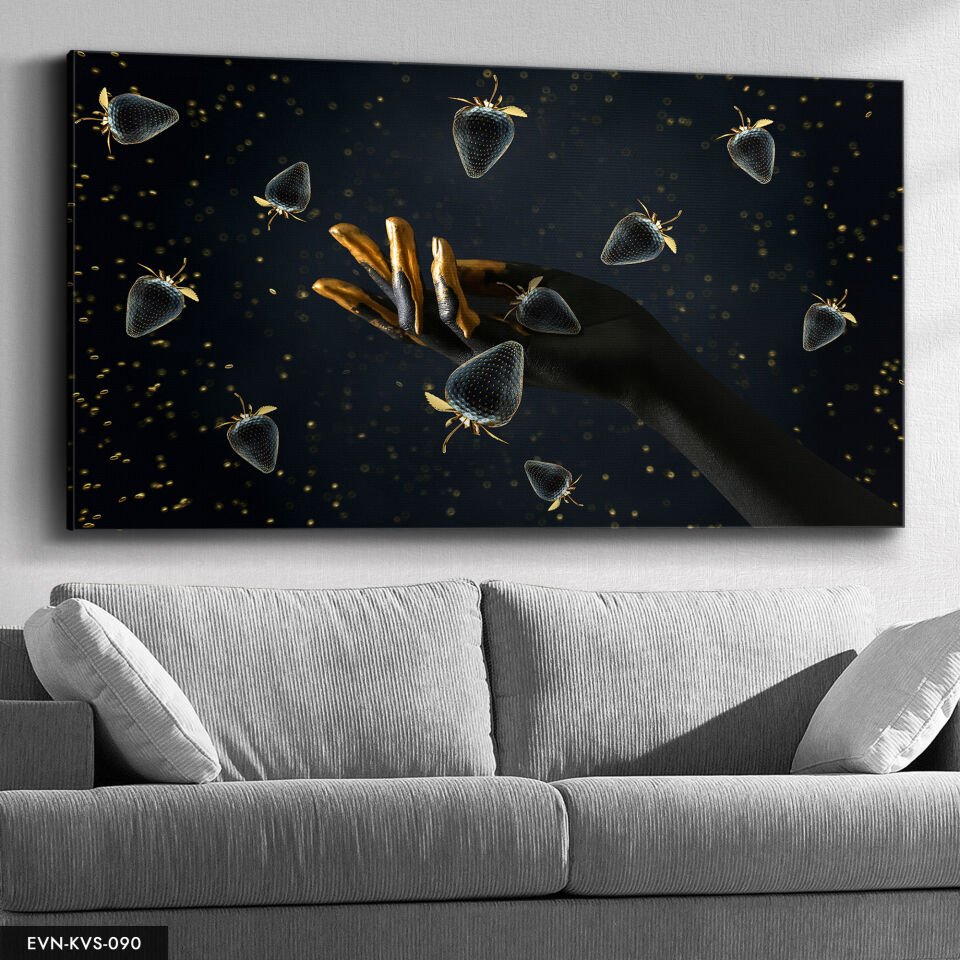 Eli Boyalı Kadın Tek Parça Kanvas Canvas Tablo Tablo