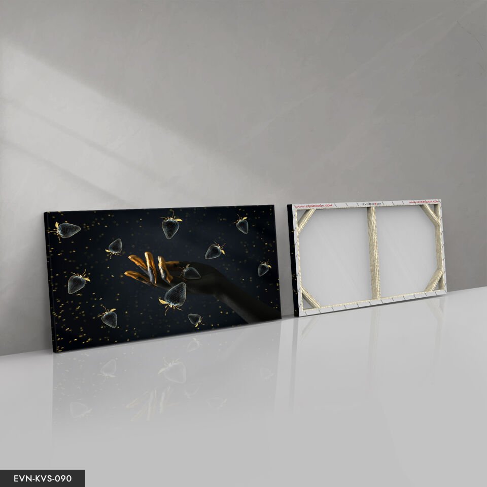 Eli Boyalı Kadın Tek Parça Kanvas Canvas Tablo Tablo