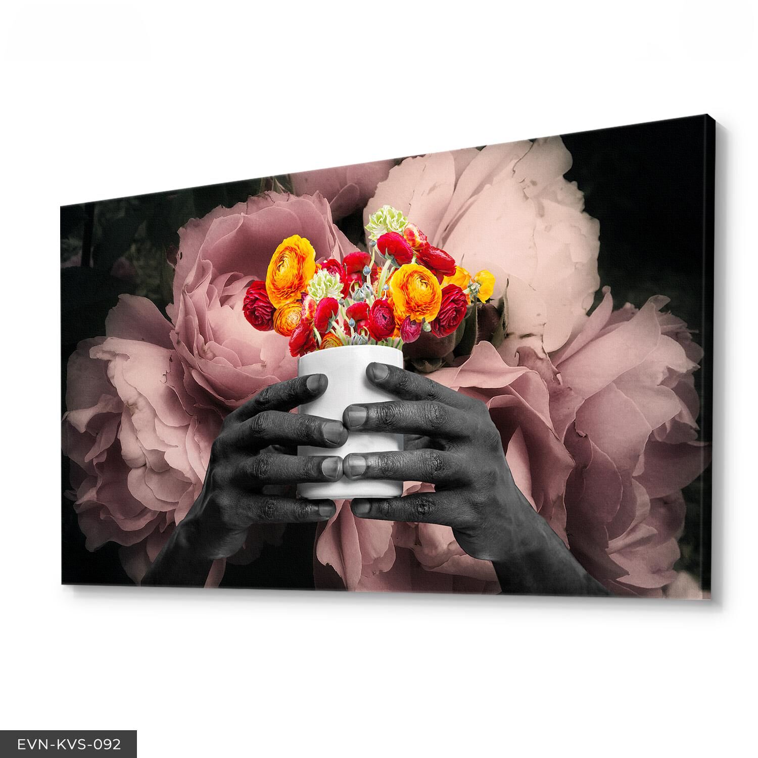 Yaban Gülleri Tek Parça Kanvas Canvas Tablo Tablo 40 x 30 CM - Çok Renkli