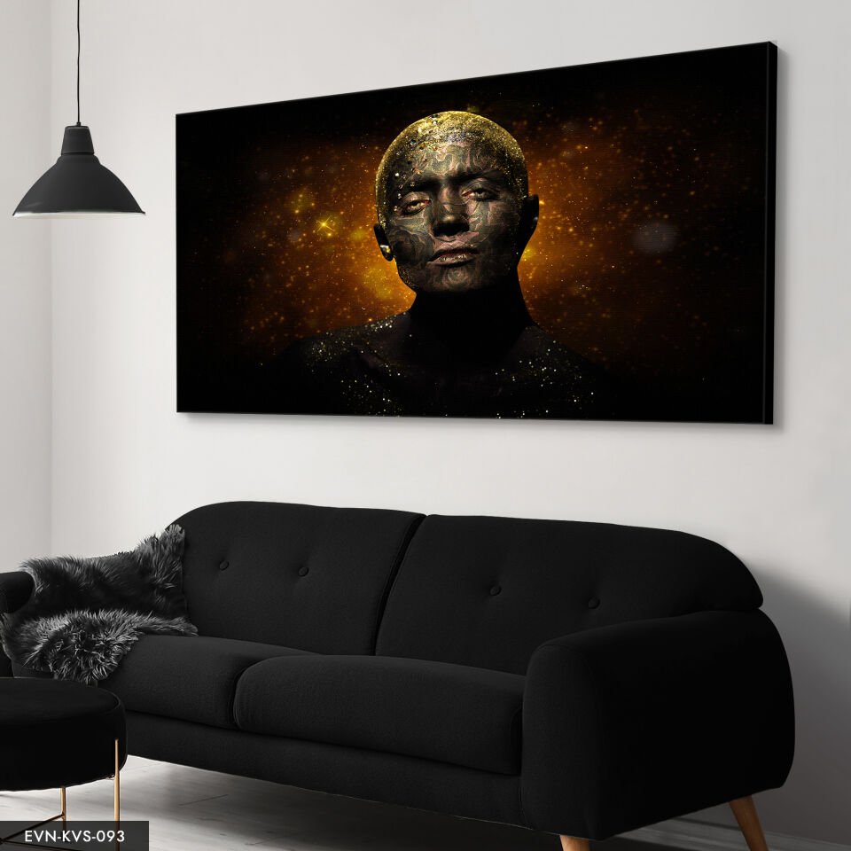 Siyahi Kadın Tek Parça Kanvas Canvas Tablo Tablo