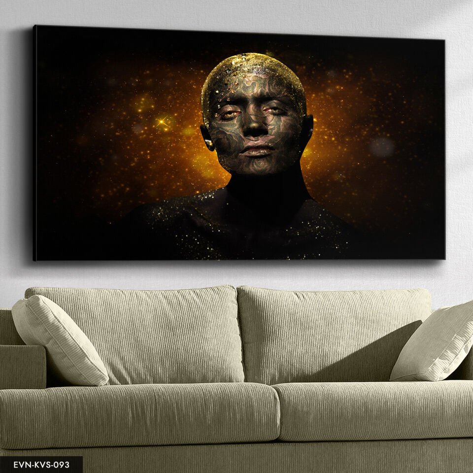 Siyahi Kadın Tek Parça Kanvas Canvas Tablo Tablo