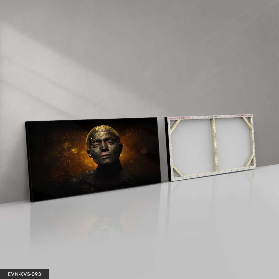 Siyahi Kadın Tek Parça Kanvas Canvas Tablo Tablo