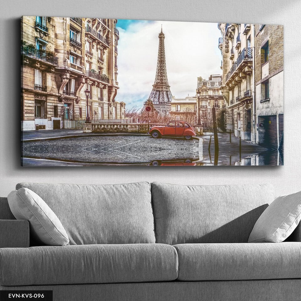 Eyfel Kulesi Tek Parça Kanvas Canvas Tablo Tablo