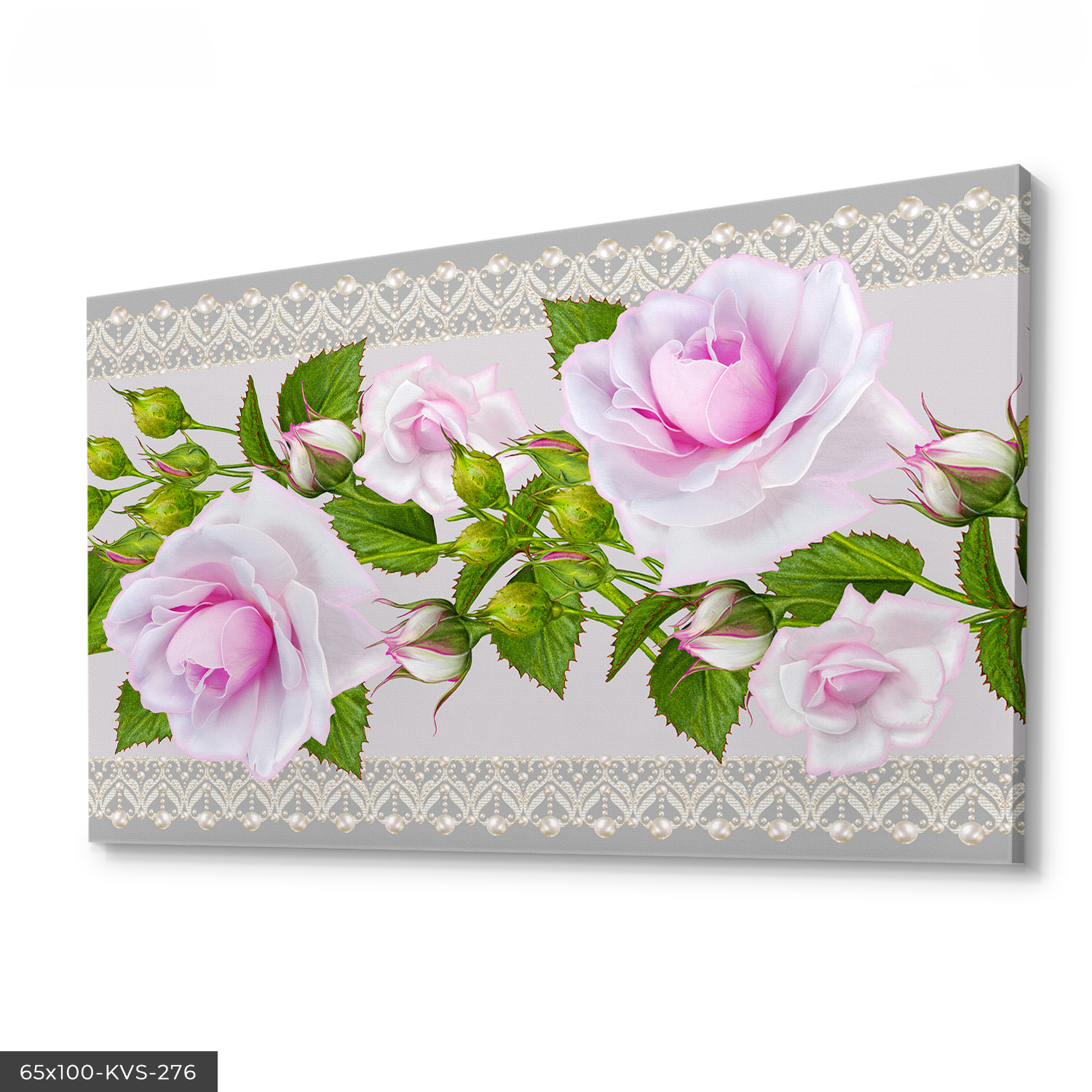 Pembe Çiçekler Kanvas - Canvas Tablo