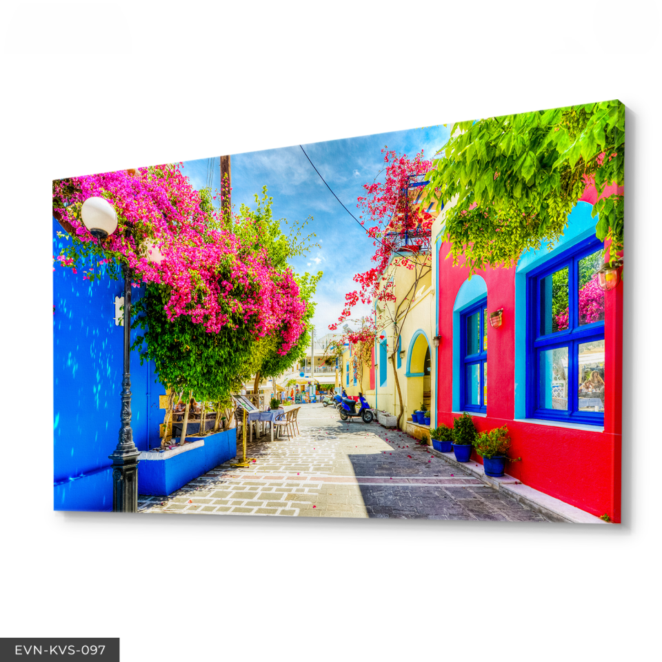 Sokak Manzarası Tek Parça Kanvas Canvas Tablo Tablo