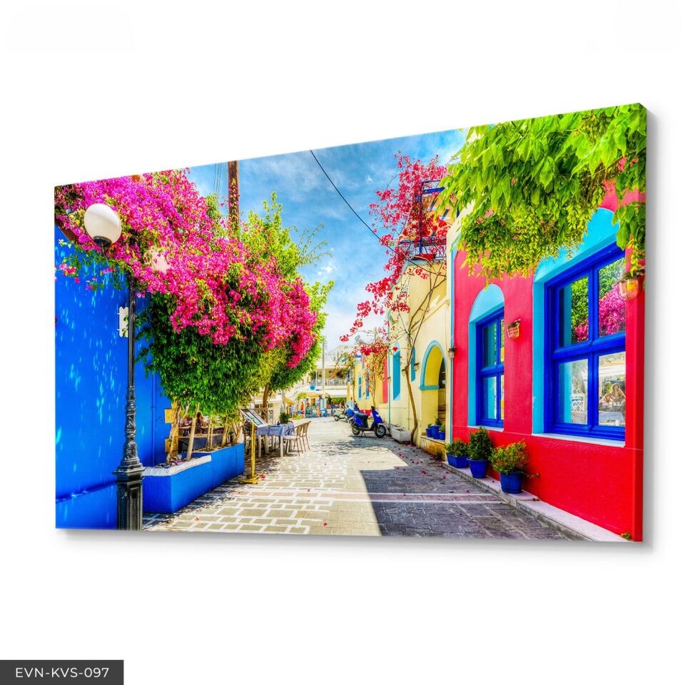 Sokak Manzarası Tek Parça Kanvas Canvas Tablo Tablo