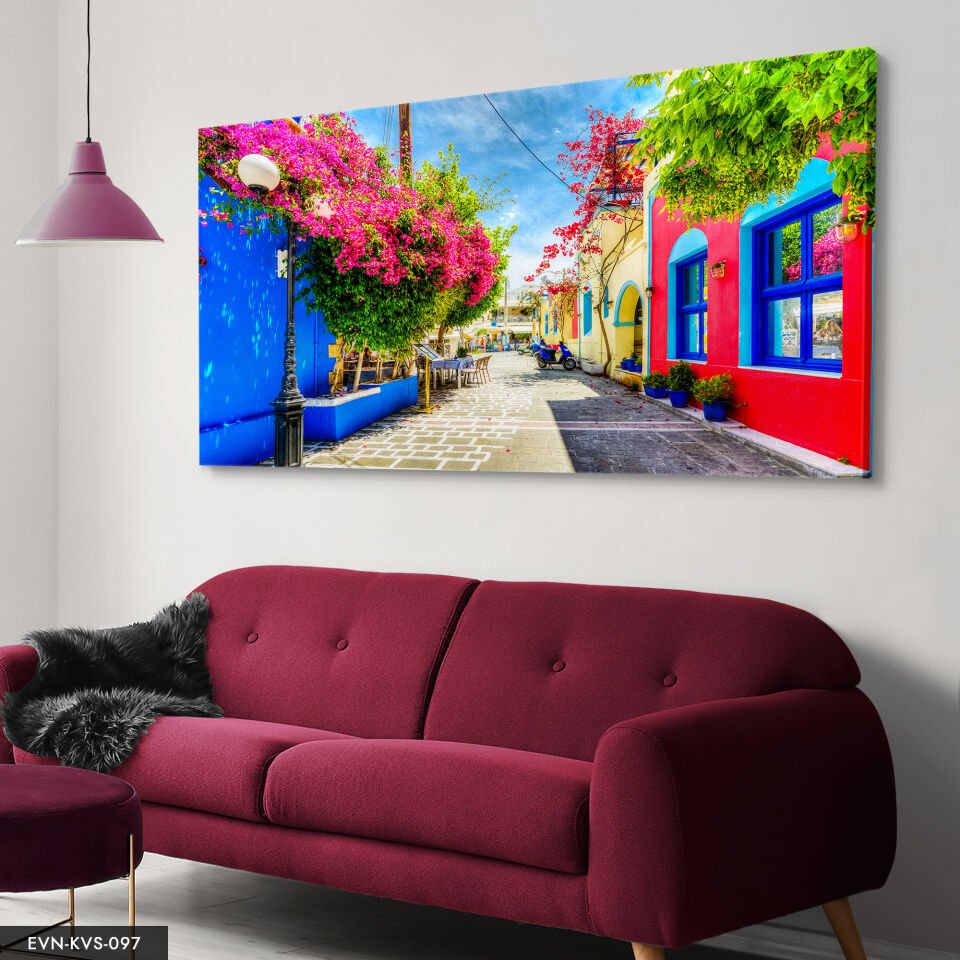 Sokak Manzarası Tek Parça Kanvas Canvas Tablo Tablo