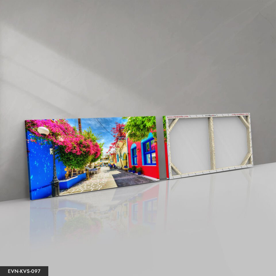 Sokak Manzarası Tek Parça Kanvas Canvas Tablo Tablo