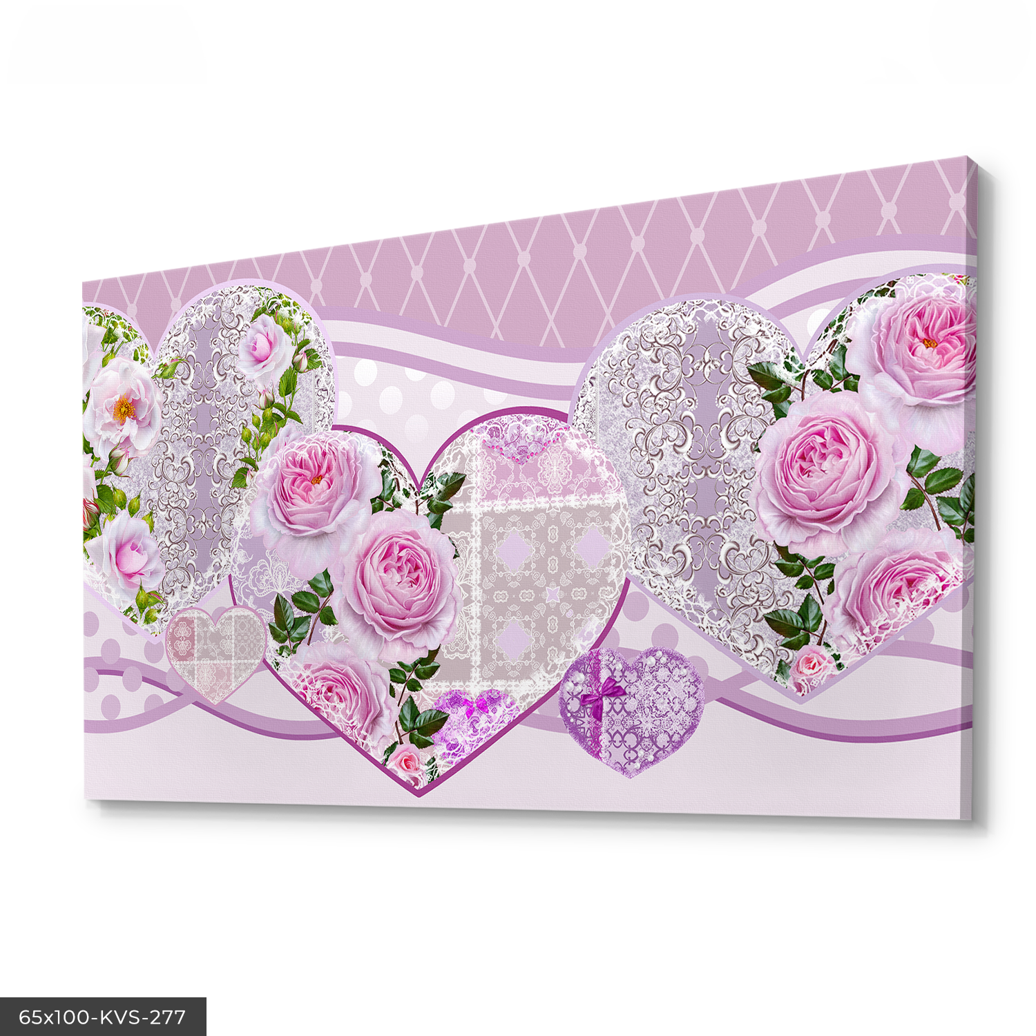 Pembe Çiçekler Kanvas - Canvas Tablo