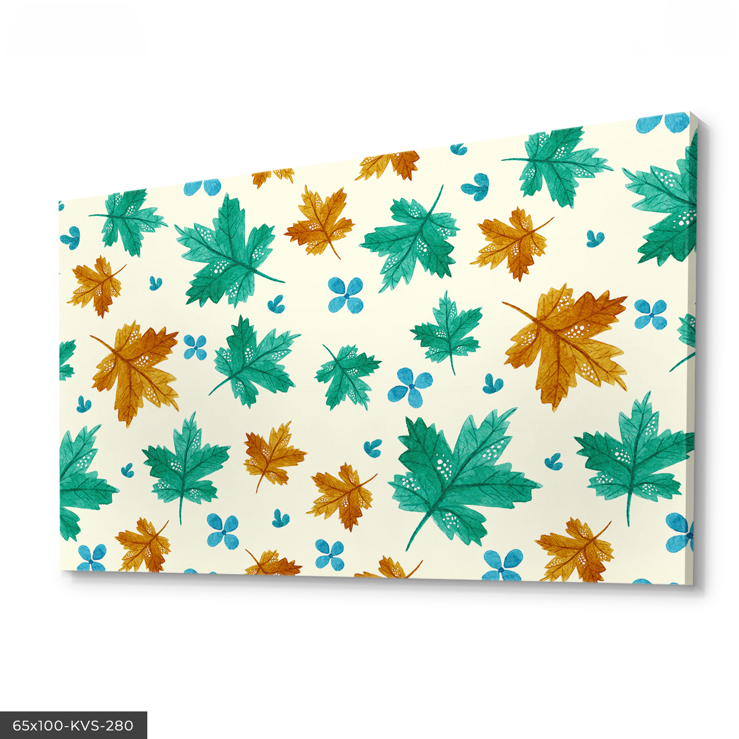 Yeşil Kahverengi Yapraklar Kanvas - Canvas Tablo