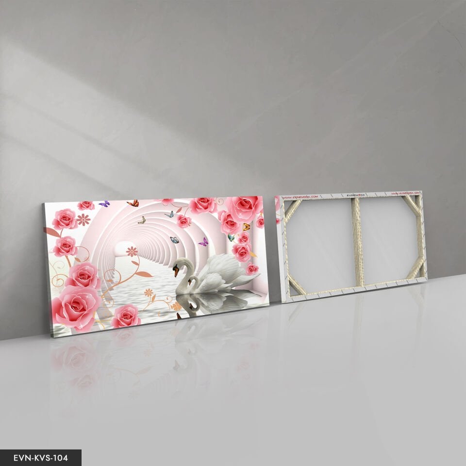 Kuğular Tek Parça Kanvas Canvas Tablo Tablo