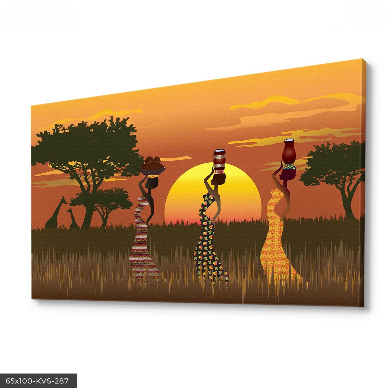 Geleneksel Kadınlar Kanvas - Canvas Tablo 40 x 30 CM - Çok Renkli