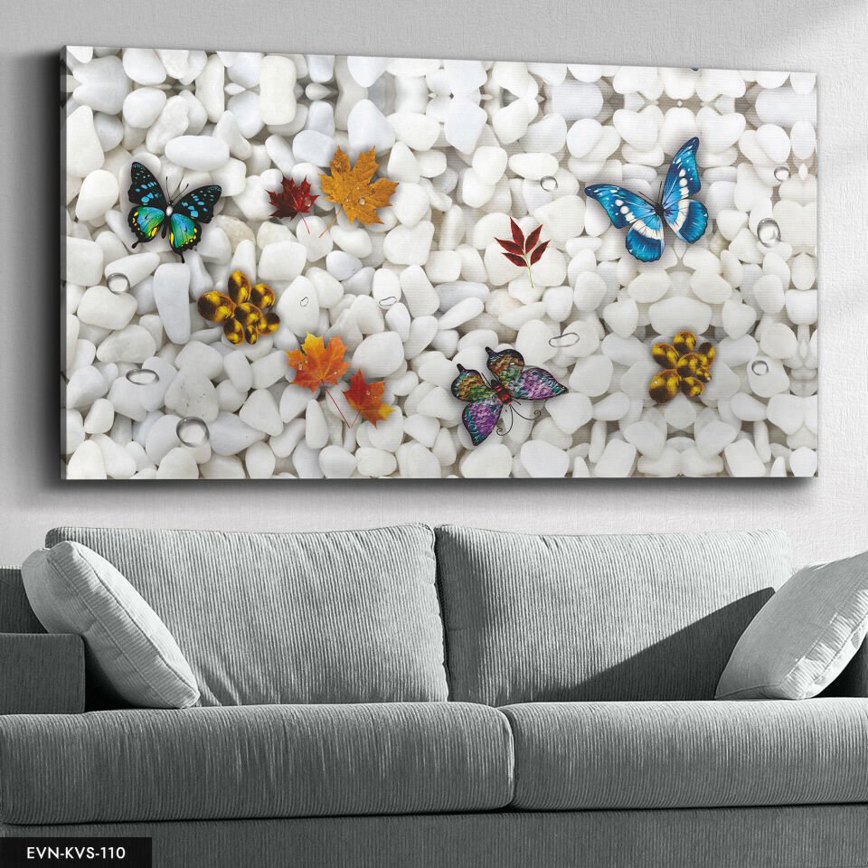 Kelebekler Tek Parça Kanvas Canvas Tablo Tablo