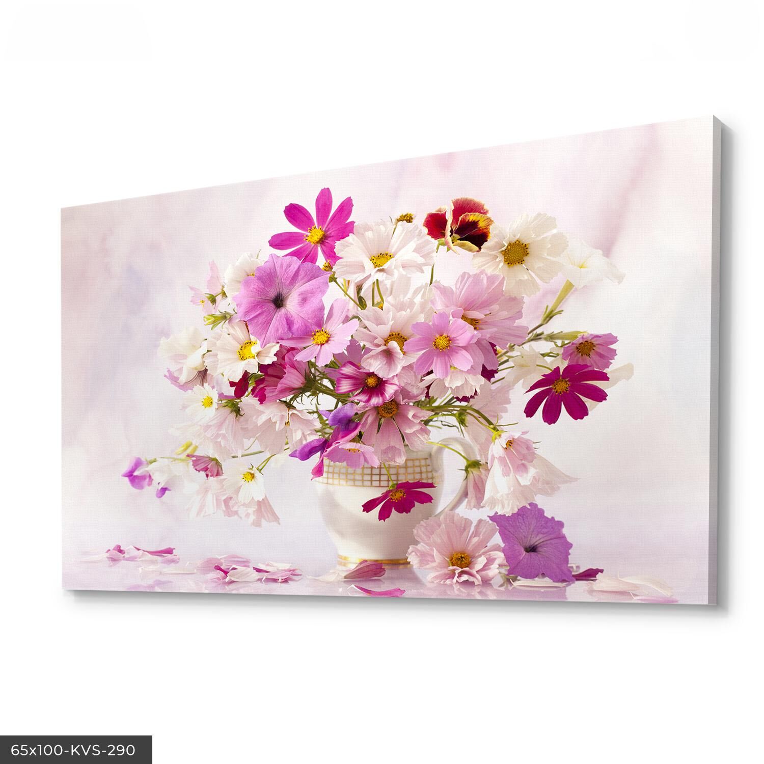 Çiçekler Kanvas - Canvas Tablo 40 x 30 CM - Çok Renkli