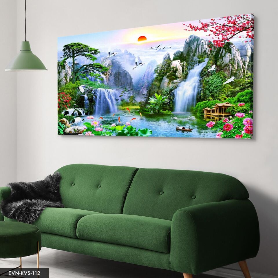 Doğa Manzarası Tek Parça Kanvas Canvas Tablo Tablo 40 x 30 CM - Çok Renkli