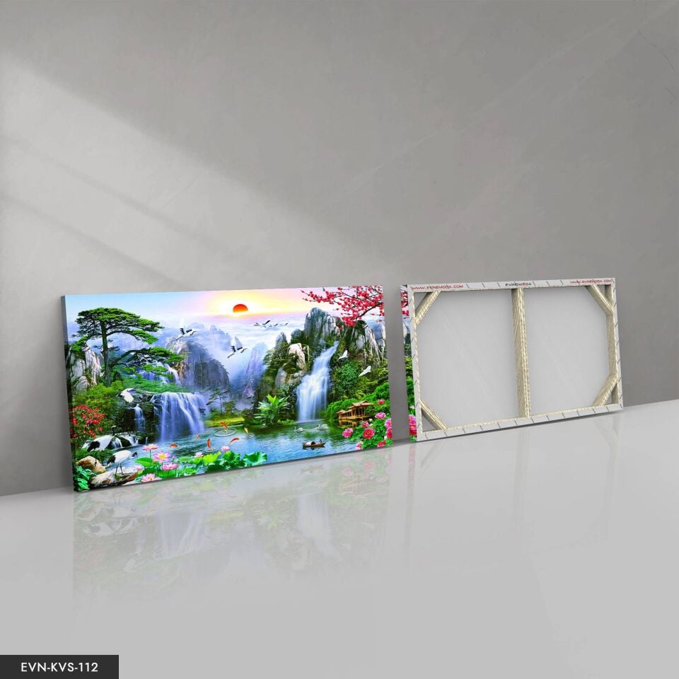 Doğa Manzarası Tek Parça Kanvas Canvas Tablo Tablo 40 x 30 CM - Çok Renkli