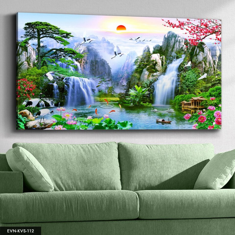 Doğa Manzarası Tek Parça Kanvas Canvas Tablo Tablo 140 x 90 CM - Çok Renkli