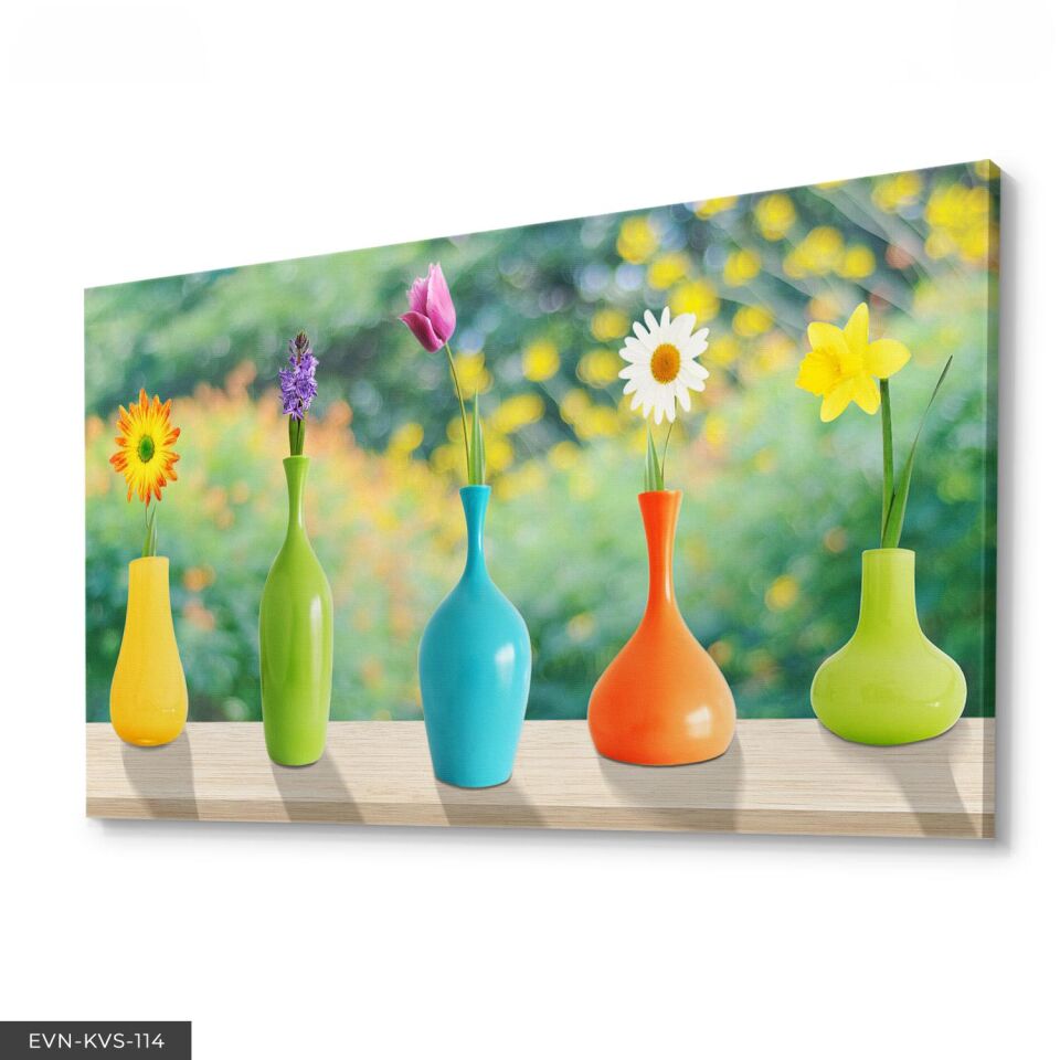 Çiçekler Tek Parça Kanvas Canvas Tablo Tablo