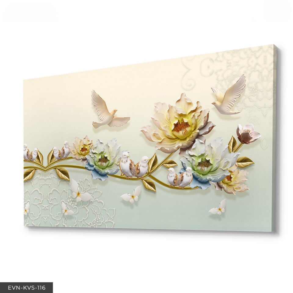 Güvercinler Tek Parça Kanvas Canvas Tablo Tablo