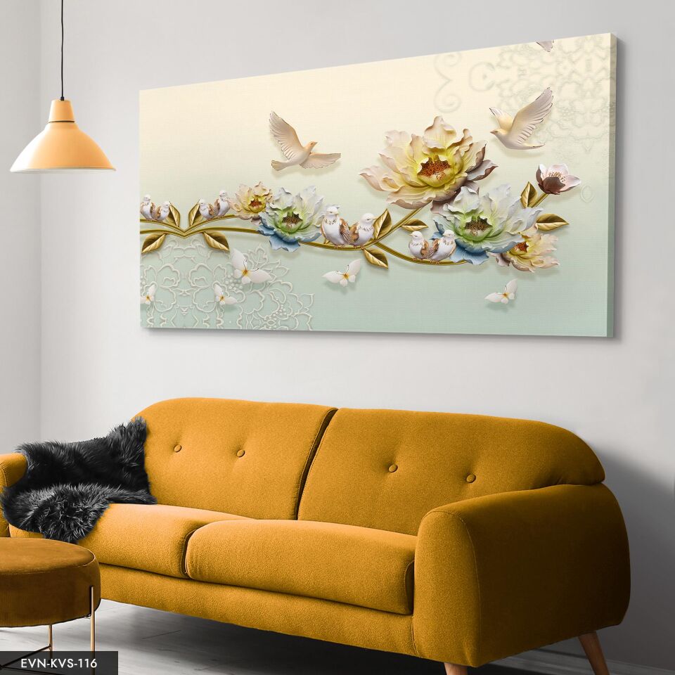 Güvercinler Tek Parça Kanvas Canvas Tablo Tablo